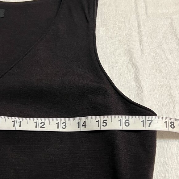 J. Crew Women's Pencil Dress Black Sleeveless Size 8P Rayon Blend V-Neck - Picture 5 of 8